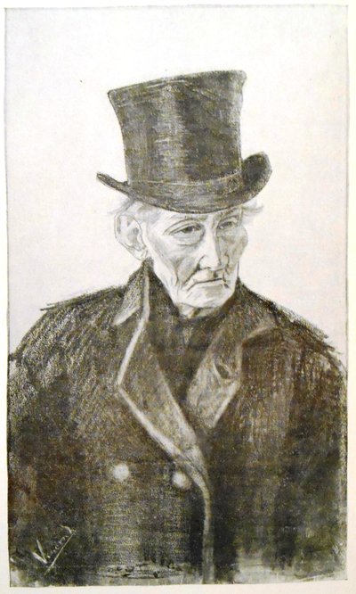 Porträt eines alten Mannes mit Zylinder von Vincent van Gogh